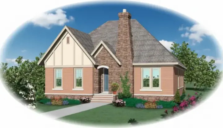 English Country house plans 6-1111 - front exterior, 2,969 sq ft, 3 bed, 2 bath house plans | Monster House Plans