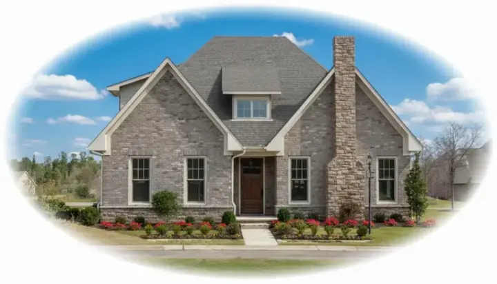 European house plans 6-1113 - front exterior, 3,088 sq ft, 3 bed, 3 bath house plans | Monster House Plans