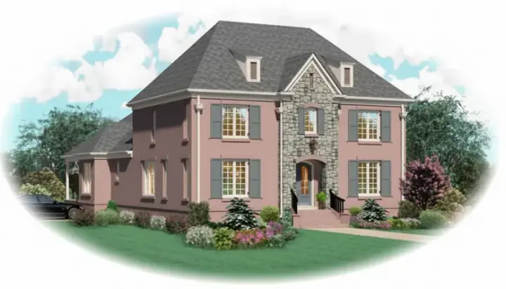 Southern Colonial house plans 6-1116 - front exterior, 3,335 sq ft, 3 bed, 3 bath house plans | Monster House Plans