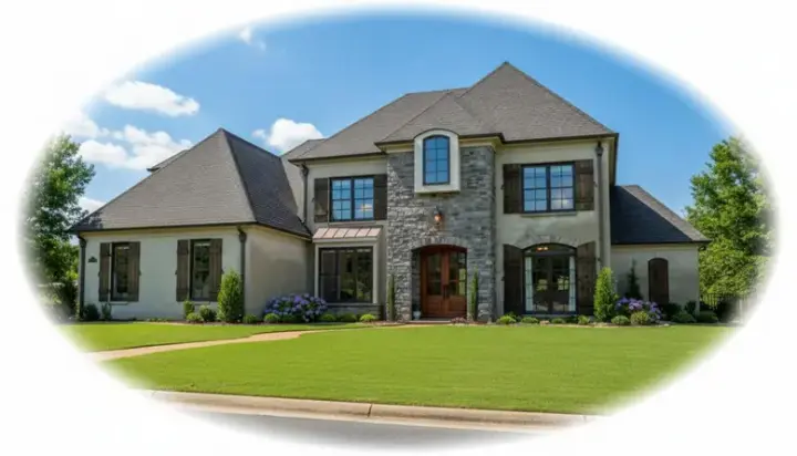 English Country house plans 6-1118 - front exterior, 3,825 sq ft, 4 bed, 3 bath house plans | Monster House Plans