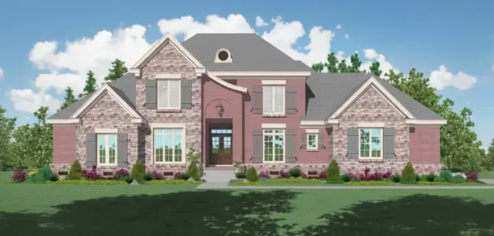 French Country house plans 6-1125 - front exterior, 3,948 sq ft, 4 bed, 3 bath house plans | Monster House Plans