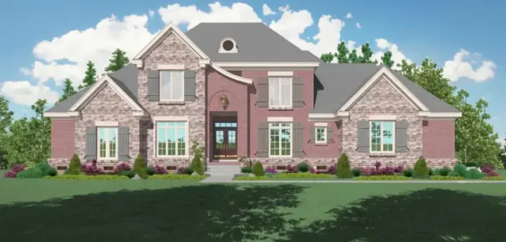 French Country house plans 6-1126 - front exterior, 3,554 sq ft, 4 bed, 3 bath house plans | Monster House Plans