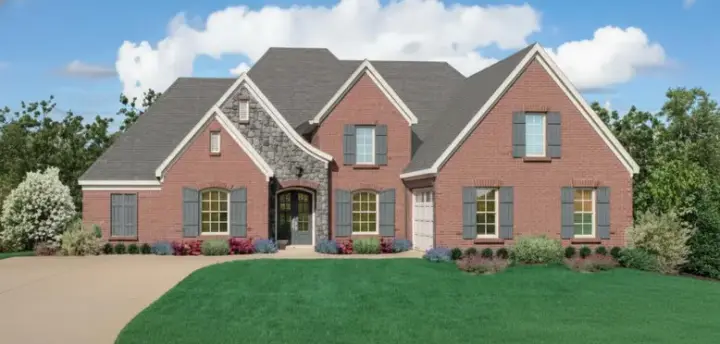 French Country house plans 6-1137 - front exterior, 3,894 sq ft, 4 bed, 3 bath house plans | Monster House Plans