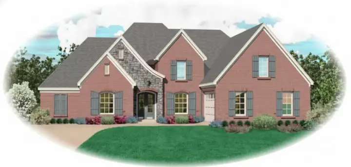 French Country house plans 6-1139 - front exterior, 3,286 sq ft, 4 bed, 3 bath house plans | Monster House Plans