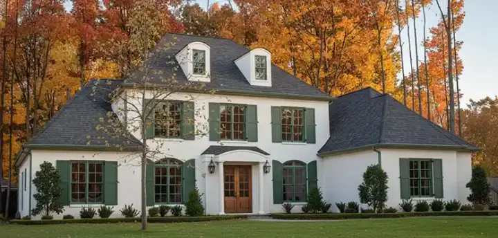 Southern Colonial house plans 6-1146 - front exterior, 4,500 sq ft, 5 bed, 4 bath house plans | Monster House Plans