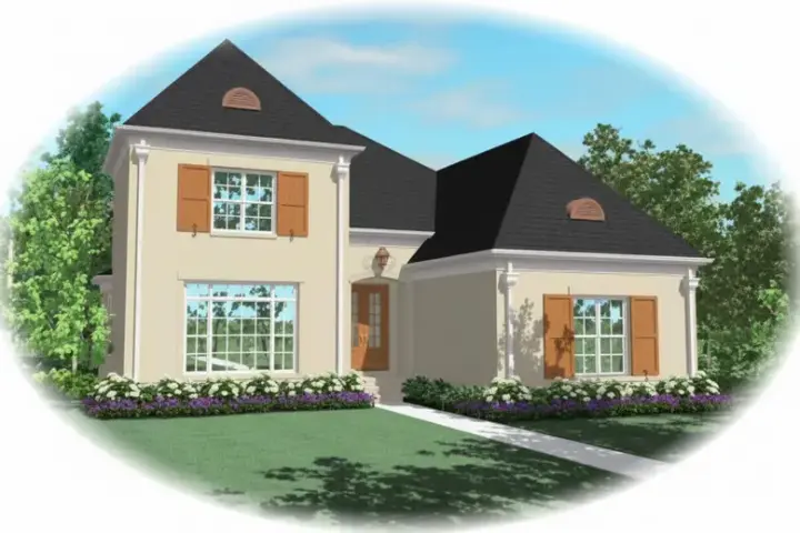 Southern Colonial house plans 6-1148 - front exterior, 3,625 sq ft, 3 bed, 3 bath house plans | Monster House Plans