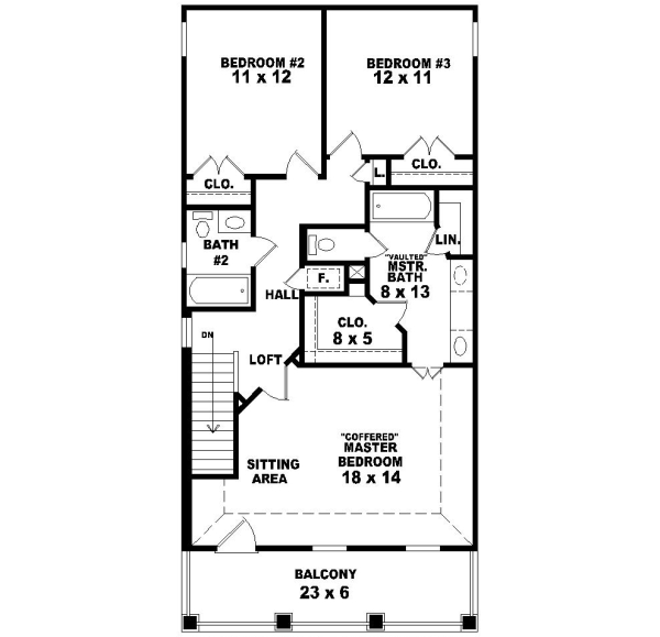 Upper/Second Floor Plan: 6-115