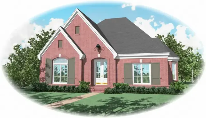 European house plans 6-1153 - front exterior, 2,951 sq ft, 4 bed, 3 bath house plans | Monster House Plans