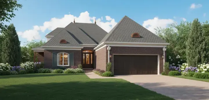 European house plans 6-1155 - front exterior, 2,954 sq ft, 4 bed, 3 bath house plans | Monster House Plans