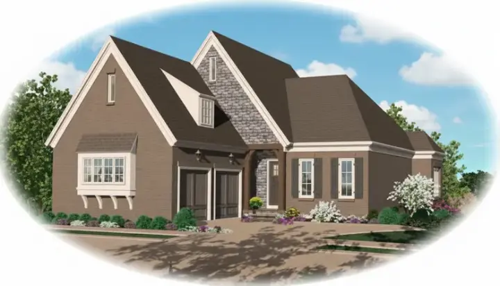 English Country house plans 6-1156 - front exterior, 2,679 sq ft, 3 bed, 2 bath house plans | Monster House Plans