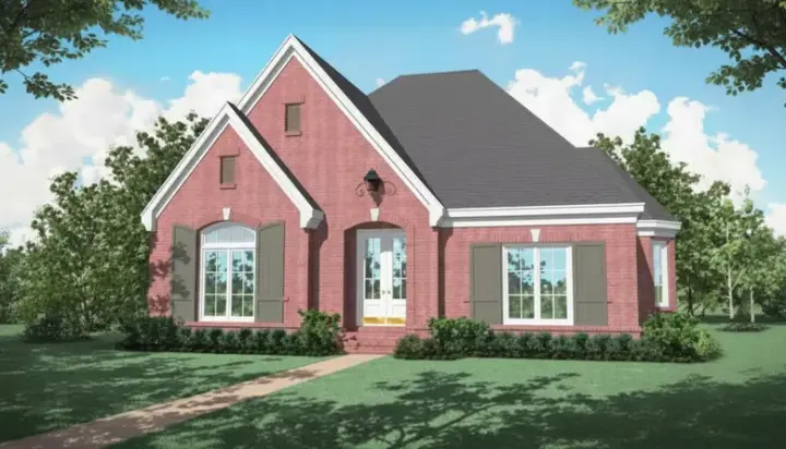 European house plans 6-1163 - front exterior, 3,262 sq ft, 4 bed, 3 bath house plans | Monster House Plans