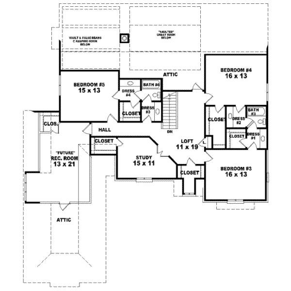 Upper/Second Floor Plan: 6-1169