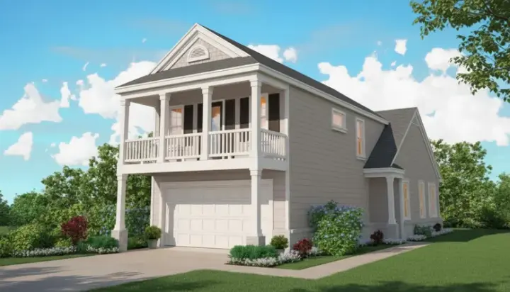 Southern house plans 6-117 - front exterior, 1,437 sq ft, 2 bed, 2 bath house plans | Monster House Plans