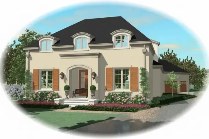 French Country house plans 6-1171 - front exterior, 3,456 sq ft, 3 bed, 3 bath house plans | Monster House Plans