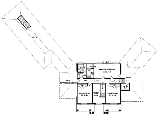 Upper/Second Floor Plan: 6-1172