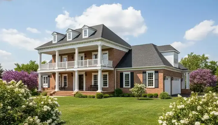 Plantation house plans 6-1175 - front exterior, 4,347 sq ft, 4 bed, 3 bath house plans | Monster House Plans