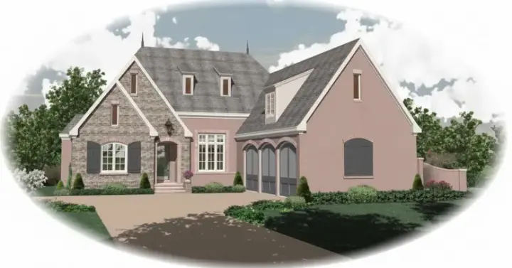 English Country house plans 6-1176 - front exterior, 3,666 sq ft, 4 bed, 4 bath house plans | Monster House Plans