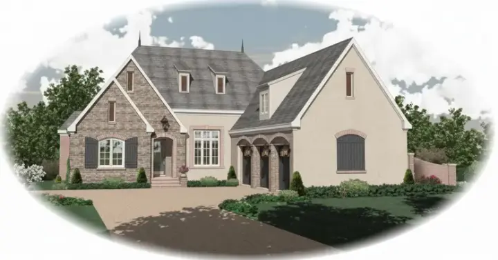 English Country house plans 6-1178 - front exterior, 4,189 sq ft, 4 bed, 4 bath house plans | Monster House Plans