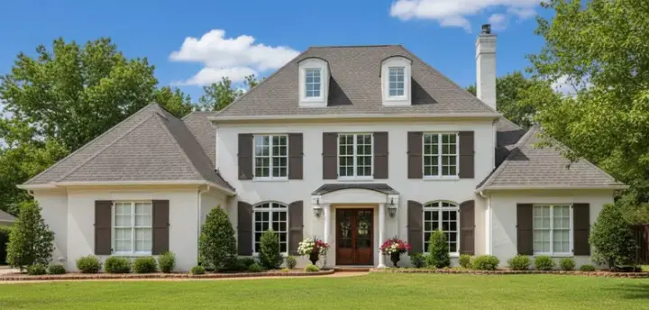 Southern Colonial house plans 6-1185 - front exterior, 4,182 sq ft, 4 bed, 3 bath house plans | Monster House Plans