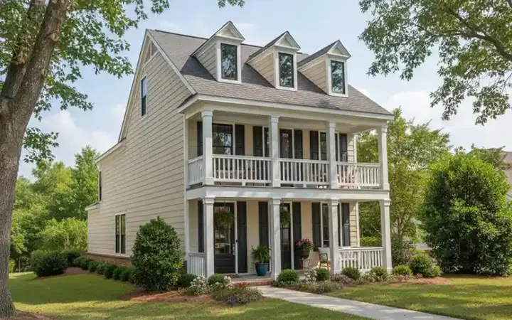 Southern Colonial house plans 6-119 - front exterior, 2,421 sq ft, 3 bed, 2 bath house plans | Monster House Plans