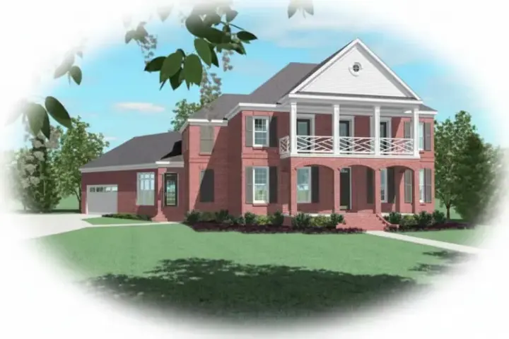 Plantation house plans 6-1203 - front exterior, 4,648 sq ft, 5 bed, 5 bath house plans | Monster House Plans