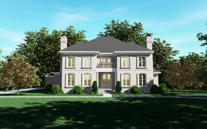 European house plans 6-1211 - front exterior, 4,850 sq ft, 4 bed, 3 bath house plans | Monster House Plans
