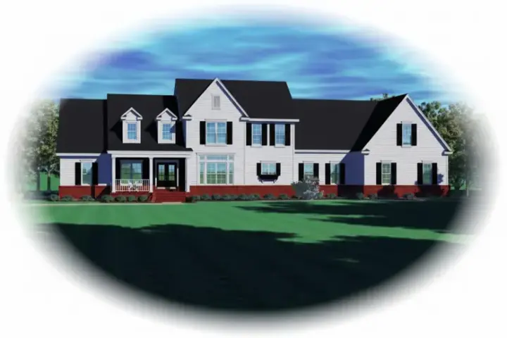 Traditional house plans 6-1213 - front exterior, 4,514 sq ft, 4 bed, 4 bath house plans | Monster House Plans