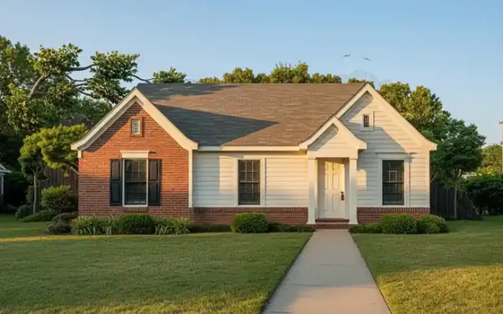 Traditional house plans 6-122 - front exterior, 912 sq ft, 3 bed, 1 bath house plans | Monster House Plans