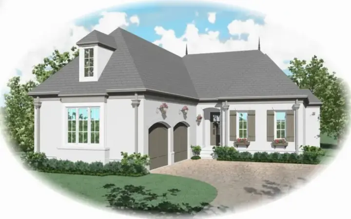 Traditional house plans 6-1223 - front exterior, 2,830 sq ft, 3 bed, 2 bath house plans | Monster House Plans