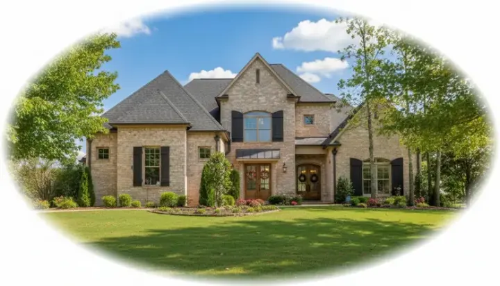 European house plans 6-1229 - front exterior, 3,927 sq ft, 4 bed, 4 bath house plans | Monster House Plans