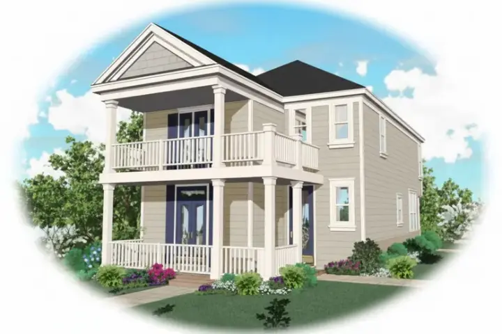 Southern house plans 6-123 - front exterior, 1,670 sq ft, 3 bed, 2 bath house plans | Monster House Plans