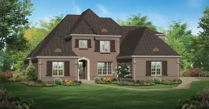 European house plans 6-1231 - front exterior, 4,391 sq ft, 5 bed, 4 bath house plans | Monster House Plans