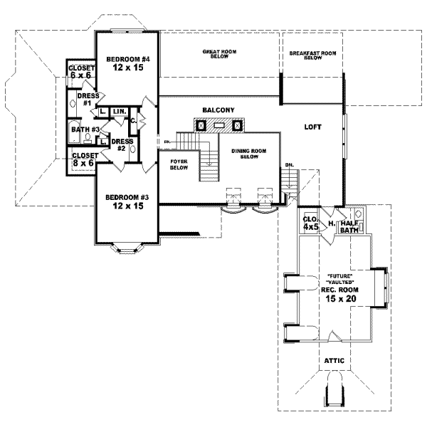 Upper/Second Floor Plan: 6-1244