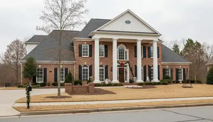Georgian house plans 6-1246 - front exterior, 4,658 sq ft, 5 bed, 4 bath house plans | Monster House Plans
