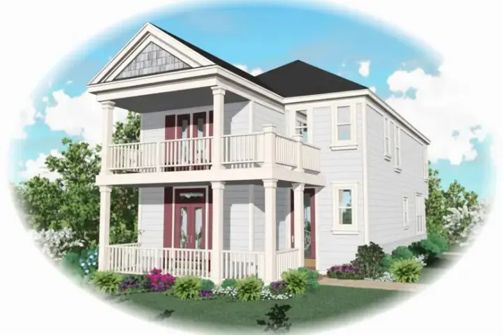 Southern house plans 6-125 - front exterior, 1,802 sq ft, 4 bed, 2 bath house plans | Monster House Plans