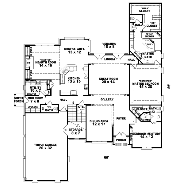 Main Floor Plan: 6-1250
