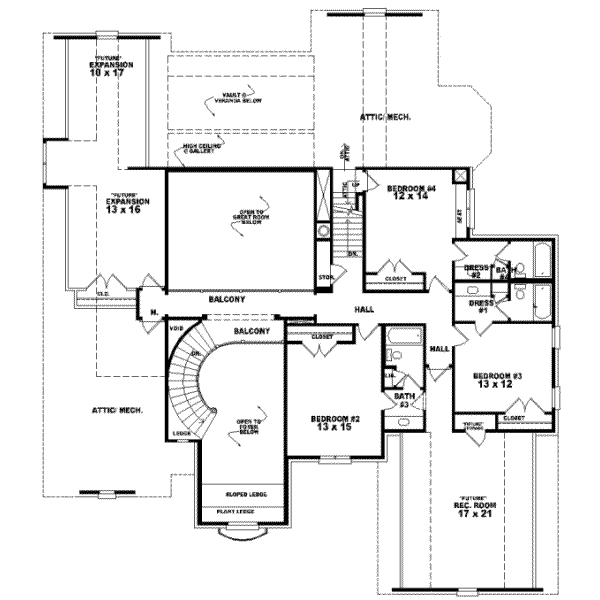 Upper/Second Floor Plan:6-1256