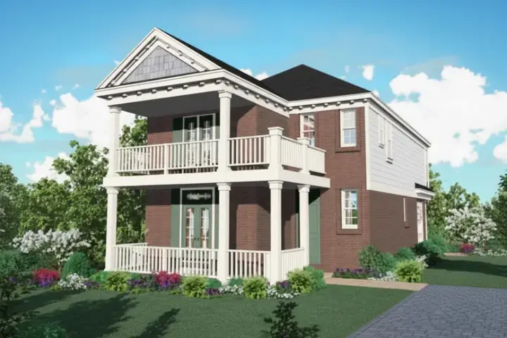Southern house plans 6-126 - front exterior, 1,867 sq ft, 4 bed, 2 bath house plans | Monster House Plans