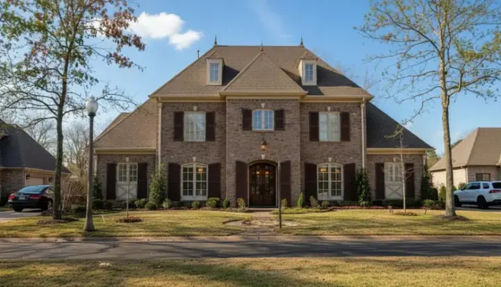 European house plans 6-1268 - front exterior, 4,401 sq ft, 4 bed, 4 bath house plans | Monster House Plans