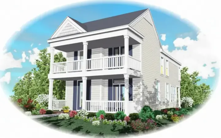 Southern house plans 6-127 - front exterior, 1,946 sq ft, 4 bed, 2 bath house plans | Monster House Plans