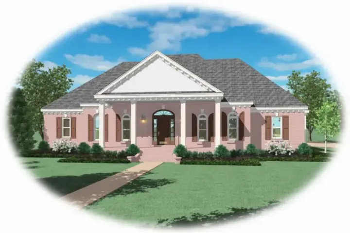 Southern house plans 6-1271 - front exterior, 3,761 sq ft, 3 bed, 3 bath house plans | Monster House Plans
