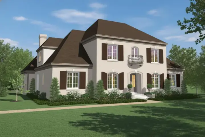 European house plans 6-1272 - front exterior, 4,841 sq ft, 5 bed, 4 bath house plans | Monster House Plans
