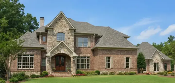 Traditional house plans 6-1279 - front exterior, 5,024 sq ft, 4 bed, 4 bath house plans | Monster House Plans