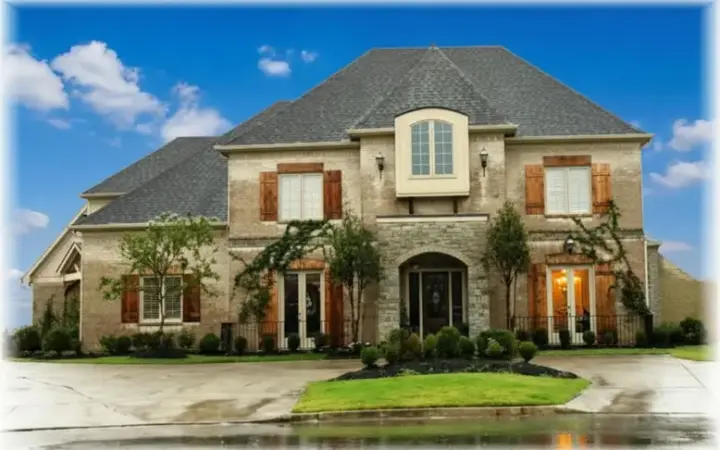 European house plans 6-1281 - front exterior, 5,818 sq ft, 4 bed, 4 bath house plans | Monster House Plans