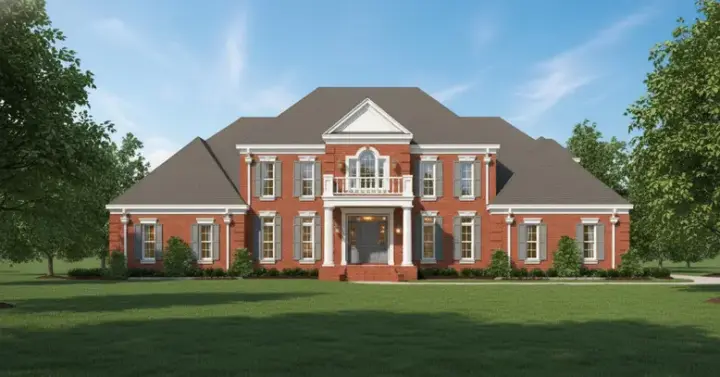 European house plans 6-1285 - front exterior, 4,843 sq ft, 4 bed, 3 bath house plans | Monster House Plans