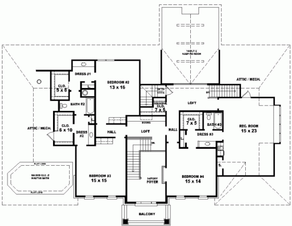 Upper/Second Floor Plan: 6-1286