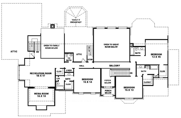 Upper/Second Floor Plan: 6-1290