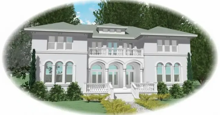 Mediterranean house plans 6-1298 - front exterior, 10,592 sq ft, 7 bed, 4 bath house plans | Monster House Plans