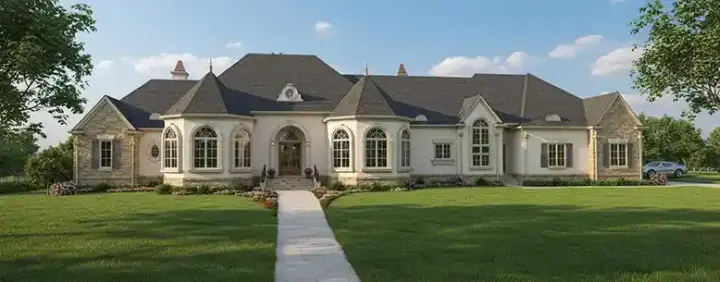 Mediterranean house plans 6-1300 - front exterior, 8,194 sq ft, 4 bed, 5 bath house plans | Monster House Plans