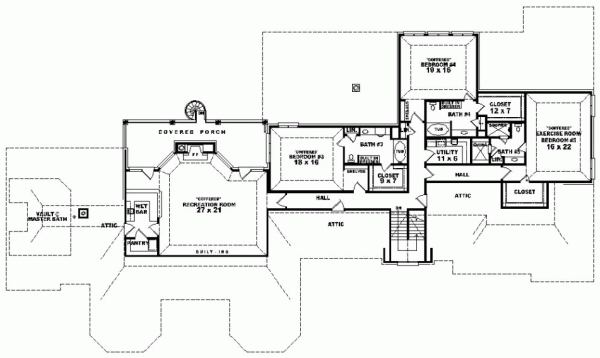 Upper/Second Floor Plan: 6-1300